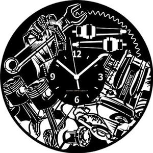 Instant Karma Clocks Mechanico ➤ Wandklok - Autowerkplaats, werkplaats Car Service Gereedschap cadeau-idee