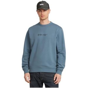 G-STAR RAW - G-script Logo R - Sweatshirt - Blauw - Katoen