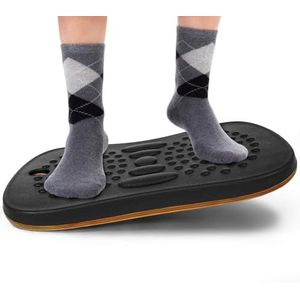 Yes4All Wobble Balance Board voor sta-bureau met design schuimpad comfortabele vloermat, schommelplank/wiebelplank, sta-bureau voor thuis, sportschool, kantooraccessoires