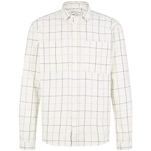 TOM TAILOR Denim Uomini Overhem 1034915, 31153 - Off White Colorful Check, M