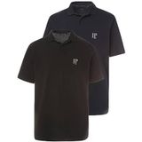 JP 1880 - Poloshirt - Zwart - Grote Maten - Piquee 1/2 DP
