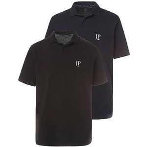 JP 1880 - Poloshirt - Zwart - Grote Maten - Piquee 1/2 DP