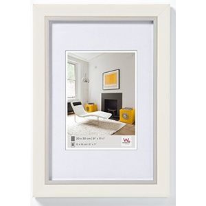 walther design fotolijst wit 15 x 20 cm met zilveren binnenrand Metro design lijst LO520W