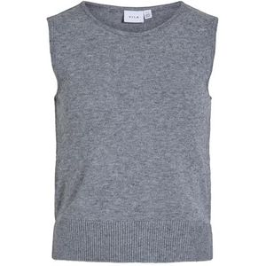 Vililo O-Neck S/L Knit Top/Pb, Medium grijs (grey melange), L