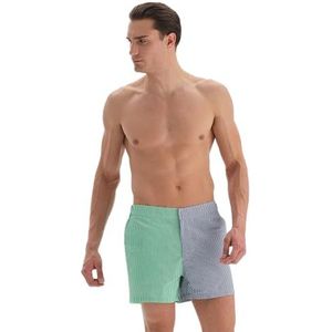 Dagi Heren bedrukte zwemshorts, Groen - Blauw, M
