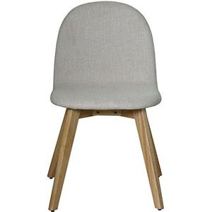 DRW - Set van 2 stoelen, eikenhout, met stoffen bekleding, 49,5 x 56,5 x 80,5 cm.