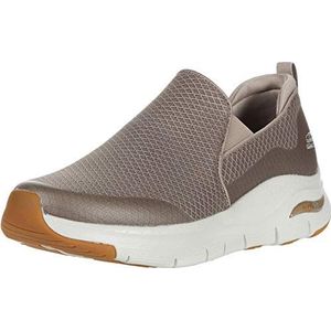 Skechers Arch Fit Mesh Twin Gore Slip On Low Top Sneakers, Taupe Mesh Synthetische Trim, 41.5 EU