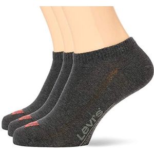 Levi's Uniseks sokken met laag uitgesneden batwing logo (verpakking van 3), Antraciet melange/zwart., 35/38 EU