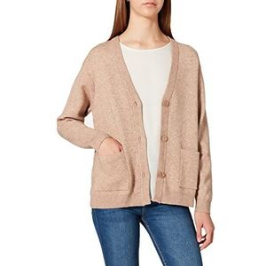 Peppercorn Rosalia damesvest met V-hals, Warm Sand Melange, M