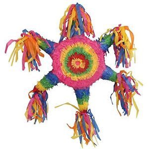 Amscan 9903142 Pinata ster, 62,7 x 62,7 x 8,6 cm, om te vullen met snoep en confetti, kinderverjaardag