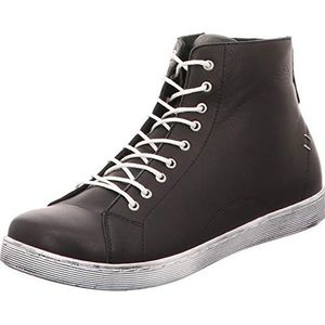 Andrea Conti Sneakers met veters voor dames, zwart/wit, 35 EU, zwart, wit, 35 EU