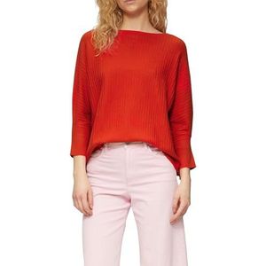 s.Oliver - Trui - Rood - Knitwear - Normale Pasvorm - Driekwart Mouw