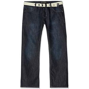Enzo Heren Regular Fit Jeans, Blauw (Darkwash), 36W x 30L