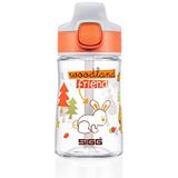 SIGG Miracle Drinkfles voor kinderen, 0,35 liter, met lekvrij deksel, met één hand bedienbare drinkfles met rietje, oranje