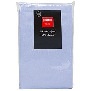 Pikolin Home - Hoeslaken regelbaar, 100% katoen, 150 x 200 cm, bed 150/160, lichtblauw
