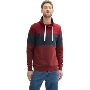 TOM TAILOR Sweatshirt voor heren, 36505 - bordeauxrood melange, 3XL