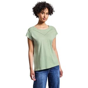 Soft Jade Green - Shirttop - Korte Mouwen - Regular Fit - Ronde Hals