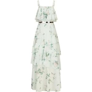 APART Fashion chiffonjurk, Jade multicolor, 40