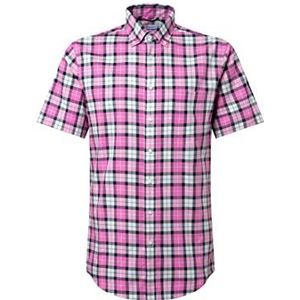 Seidensticker Men's Regular Fit Shirt met korte mouwen, roze, 45, roze