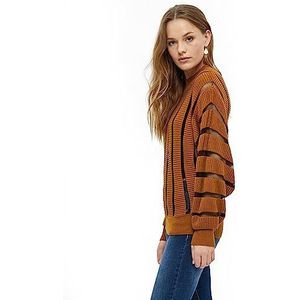 Desires Evila gebreide trui met vleermuismouwen, Geglazuurde gember, L