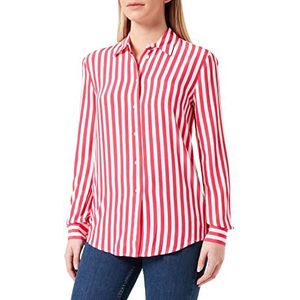 Tommy Hilfiger Dames VISCOSE FLEUR BLOUSE LS, Banker Stp/Roze Pracht, 38