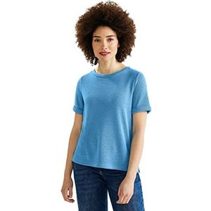 Street One Damesshirt met korte mouwen, splash blue, 40