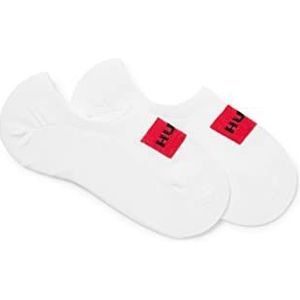 HUGO Womenswear - Onzichtbare Sokken - Katoenmix - Set van Twee Paar - Rood