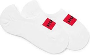 HUGO Womenswear - Onzichtbare Sokken - Katoenmix - Set van Twee Paar - Rood