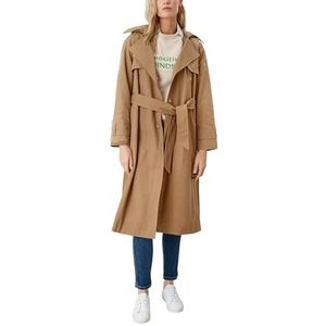 s.Oliver Dames 120.12.202.16.151.2110432 mantel met lange mouwen losse pasvorm, bruin, 38