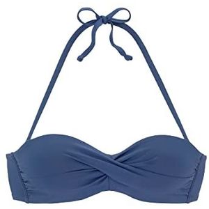 s.Oliver Bandeau-bikinitop voor dames, blauw, 40/B
