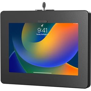 Vergrendelbare muurbeugel - CTA Paragon Locking Wall Mount Premium behuizing voor iPad 10e generatie 10.9"" - iPad 7e/8/9 Gen - iPad Air 4 - Galaxy Tab - Lenovo Tab 4 - Zebra Tablets & More - Zwart