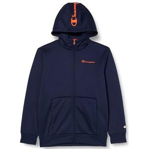 Champion Legacy American Tech B-Storm Fleece Full Zip Sweatshirt met capuchon voor kinderen en jongens, Maritiem Blauw, 5-6 jaar