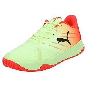 PUMA Heren Accelerate Pro Ii Indoor Court Schoen, Fast Yellow Red Blast PUMA Zwart, 46.5 EU