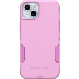 OtterBox iPhone 15 Plus en iPhone 14 Plus Commuter Series Case - RUN WILDFLOWER (roze), slank en stevig, zakvriendelijk, met poortbescherming
