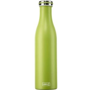 Lurch 240866 Thermosfles/thermosfles voor warme en koude dranken van dubbelwandig roestvrij staal, 0,75 l, fresh green