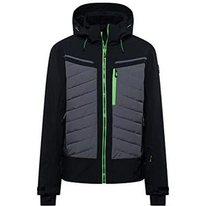 ICEPEAK Uniseks - volwassenen Esmond jas, zwart-grijs-groen, 48