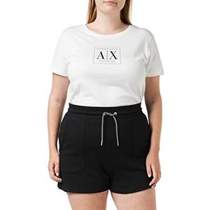 Armani Exchange Casual shorts met hoge taille voor dames, zwart, S
