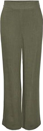 PIECES - Vinsty - Broek - Hoog Taille - Zwart - Polyester