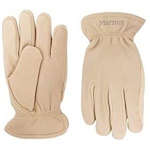 Marmot Heren Basic Work Glove, gevoerde leren handschoenen, robuuste werkhandschoenen, met sneldrogende binnenvoering, Tan, M