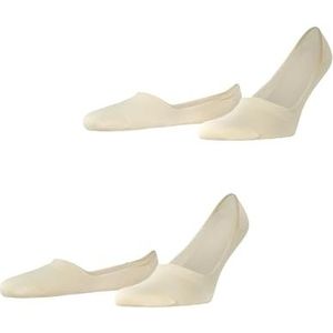 Esprit Basic Uni 2-Pack onzichtbare antislip kousenvoetjes katoen multipack footies heren beige - Maat 43-46