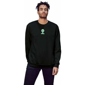 Green Fish Sweatshirt voor heren, zwart, XL