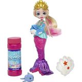 Enchantimals Bellenblazende Atlantia Zeemeermin, bellenblazende pop (18 cm) met haar dierenvriendje de dolfijn, geweldig cadeau voor kinderen vanaf 3 jaar, HFT24