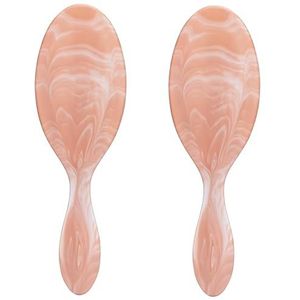 Wet Brush Originele Detangler haarborstel, roze (aquarel golven), ultrazachte IntelliFlex haren, ontwarrende haren glijden door klitten (nat droog en beschadigd haar), vrouwen en mannen (Pack van 2)