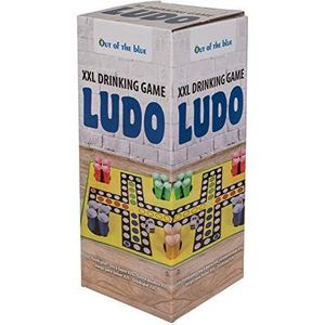 Out of the Blue 79/4022 - XXL drinkspel Ludo, met 16 drinkbekers en schuimkubus, beker voor ca. 300 ml, speeloppervlak ca. 90 x 90 cm, in geschenkdoos