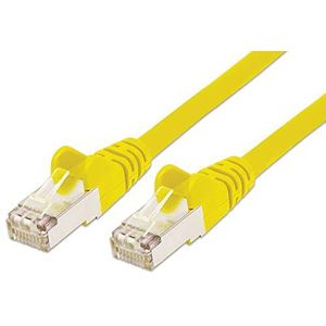 PremiumCord Netwerkkabel, Ethernet, LAN & patchkabel CAT6a, 10 Gbit/s, S/FTP PIMF afscherming, AWG 26/7, 100% Cu, snel flexibel en robuust RJ45-kabel, geel, 7 m
