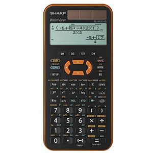 Sharp EL-W531 XG-YR wetenschappelijke rekenmachine schrijfweergave metallic oranje 335 functies TWIN-vermogen voor grammatica/middelbare school