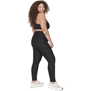 Trendyol Vrouwen Plus Size Hoge Taille Skinny Fit Slim Fit Plus Size Den, Zwart, 2XL, Zwart, XX-Large