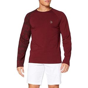 Feruo|#Ferrino Tatoo Ls T-shirt Man Tg M Bordeaux, heren, 48