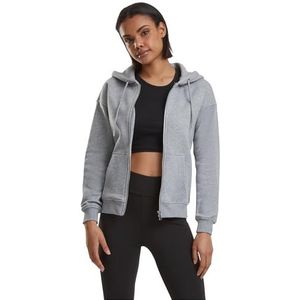 Urban Classics Dames Jas Dames Classic Zip Hoody, Vrouwen Basic Sweatjack, Sweatshirt met Capuchon Verkrijgbaar in 5 kleurvarianten, Maten XS - 5XL, grijs, S
