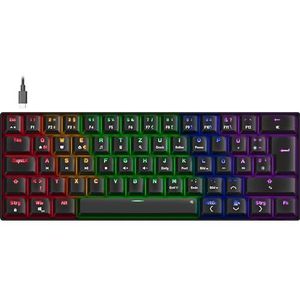 Atmos RGB Rainbow - Gaming Toetsenbord - Compact - Mechanisch - Staalplaat